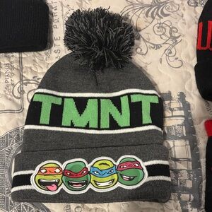 TMNT Gray Beanie with Pom